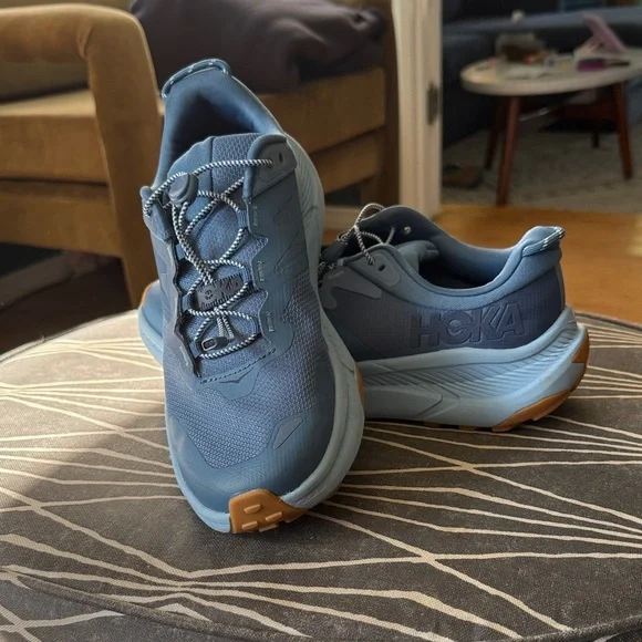 Hoka Slate Blue Sneakers w/ Bungee Laces - 9.5 - Picture 1 of 6
